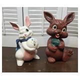 2 Bunny's - Heavy Plaster & Ceramic