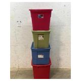 4 Heavy Duty Storgage Totes