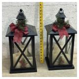 Tin Holiday Lanterns  w/ candles- pick up in