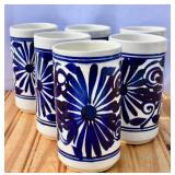 Blue & White Pottery Mugs-Cups