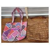 Two purses Vera Bradley and leather