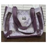 Purple Coach bag - showing some wear