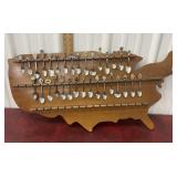 Wooden United Stated wall spoons and display