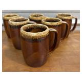 6 Vintage large Coffee Mugs (HULL?)