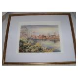 ERNESTINE BUCKING Framed Matted Pencil Signed &