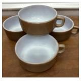4 anchor hocking Fire King soup bowls.