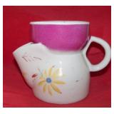 Antique Ironstone Shaving Scuttle Mug 3 3/4' tall