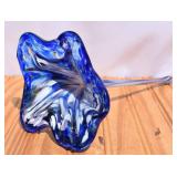 Blue & White Glass Flower