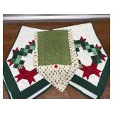 3 pretty Christmas table runners. Approximately