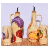 Modern Oil, Vinegar, Salt & Pepper Set