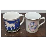 2 Fantasy Unicorn Coffee Mugs