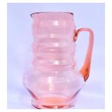 1930's Dunbar Glass Pink Pitcher