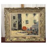 S.Lemmers signed painting on canvas - Menton
