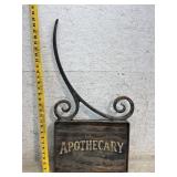 Apothecary Sign ( iron & wood) 15/11 - double