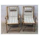2 Folding Deck Chairs