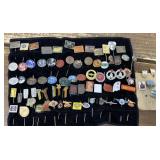 Large group of stick travel pins