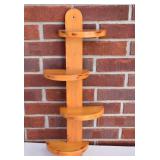 4 Tier Half Circle Wall Shelf