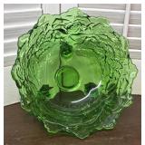 Pretty green footed candy dish
