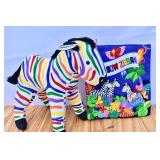 Rainbow Zebra Plush & Book