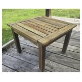 Teak patio end table 20"20"15"