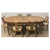 White Furniture Company MCM Dining Table w/ 6