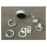 marked 14k Earrings, pendant (Odds & Scrap)