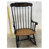 Signed L. Hitchcock Stenciled Rocker