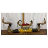 Mexican steer horn art piece