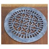 Ornate Cast iron floor grate - round