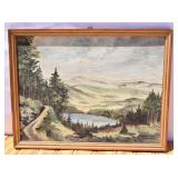 Eduard Enzmann Oil on Board Vintage Painting