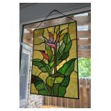 Stained glass window sun catcher aprx 11x16