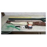 Fly Fishing Rod, Tackle & Net