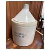 2 Gallon Crock Jug. A. Passarella Hazelton PA
