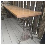 Sewing machine base plank table 87"22"31"