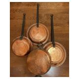 4 Copper Pans
