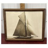 Nautical sailboat print