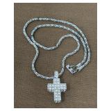 Cross necklace marked Swarovski
