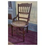 Victorian cane seat chair