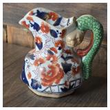Imari serpent handle pitcher