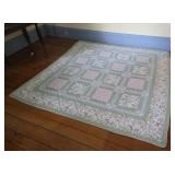 Country quilt with flowers 88x88
