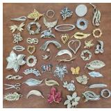 Costume jewelry brooches