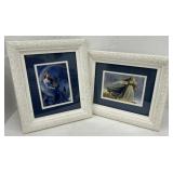 2 fairies prints in nice ornate frames