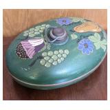Antique Hand Painted Bed Warmer toleware