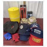 Bear keg, Falcon fillet knife, hats etcï¿½