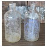 2 Chemung spring water Indian bottles