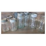 7 glass top canning jars (4 Gem & 3 Crownl