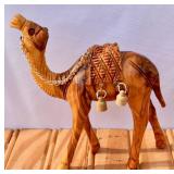 Hand Carved Olive Wood Camel