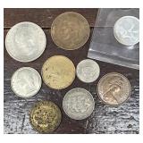 Vintage foreign coins