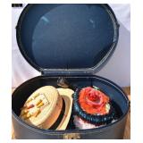 Vintage Hat Box with Handmade Novelty (?) Hats