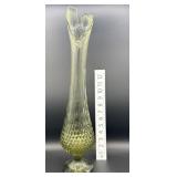 Glows swung glass vase hobnail pedestal